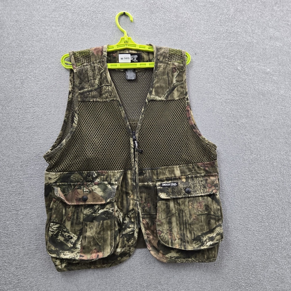 Mossy Oak Men Vest M/L Green Camouflage Break-Up Infinity Hunting